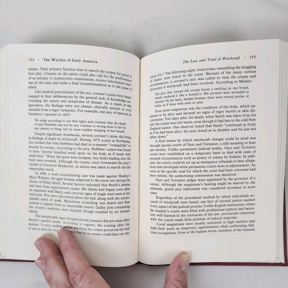 Witches of Early America by Sally S Booth Red Hardcover Occult History Book 1975 - Picture 11 of 11